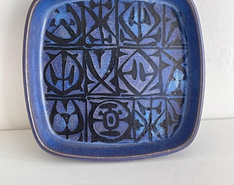vintage 60s 70s Royal Copenhagen Baca dish platter Nils Thorsson blues Danish Denmark