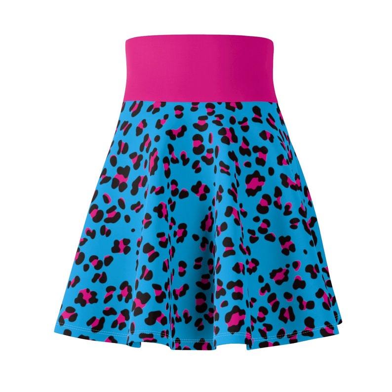 Shiny Leopard Skater Skirt
