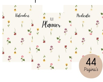 Flores del planificador IUI ? digitales | descargar | planificador de fertilidad | ttc | trayectoria de fertilidad | Revista IIU | calendario | diario