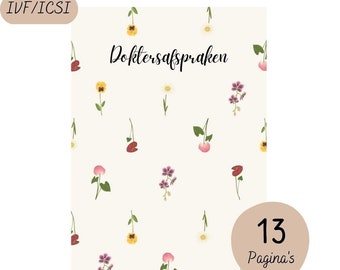 Citas médicas para FIV/ICSI | digital | descarga | IIU | FIV | ICSI | TTC | tratamiento de fertilidad | diario | calendario