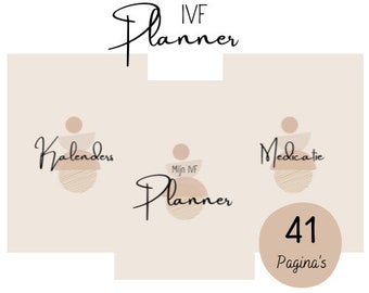 Planificador de FIV beige | digital | descarga | planificador de fertilidad | concepción | trayectoria de fertilidad | diario de FIV | calendario | agenda
