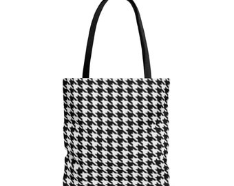 Houndstooth Tote Bag, Shopping bag Hounds tooth