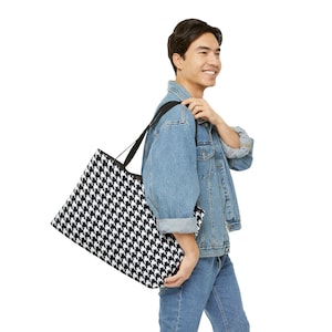 Houndstooth BigTote Bag, Shopping Bag Hounds tooth image 1