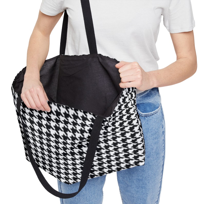 Houndstooth BigTote Bag, Shopping Bag Hounds tooth image 2