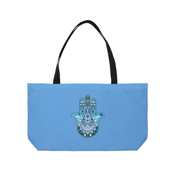 Hamsa - Chamsa - Lotus - Light Blue  Big Tote Bag