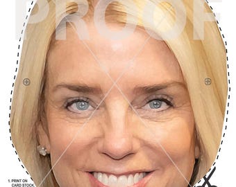 Printable PAM BONDI Halloween Mask (Digital Download)