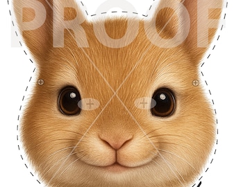 Printable BUNNY RABBIT Mask: Kids Costume Party Mask (Digital Download)