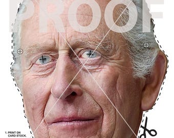 Printable King Charles Mask: Political Costume (Digital Download)