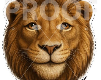 Printable Adult Lion Mask: Kids Costume Party Mask (Digital Download)