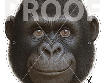 Printable Gorilla Mask: Kids Costume Party Mask (Digital Download)