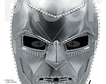 Scary Dr. Doom Mask: Printable Halloween Costume (Digital Download)