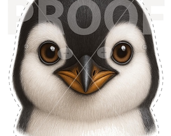 Printable PENGUIN Mask: Kids Costume Party Mask (Digital Download)