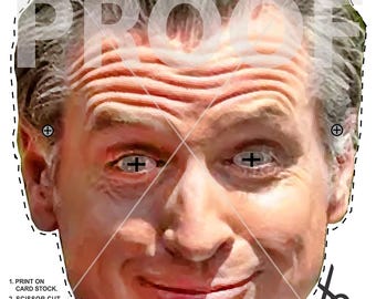 Gavin Newsom Halloween Mask: Political Costume (Digital Download)