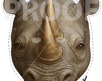 Printable RINORSOROS Mask: Kids Costume Party Mask (Digital Download)