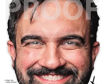 NYC Mayor Zohron Mamdani Halloween Maske: Politisches Kostüm (Digitaler Download)