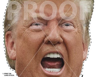 Printable President Trump Halloween Mask (Digital Download)