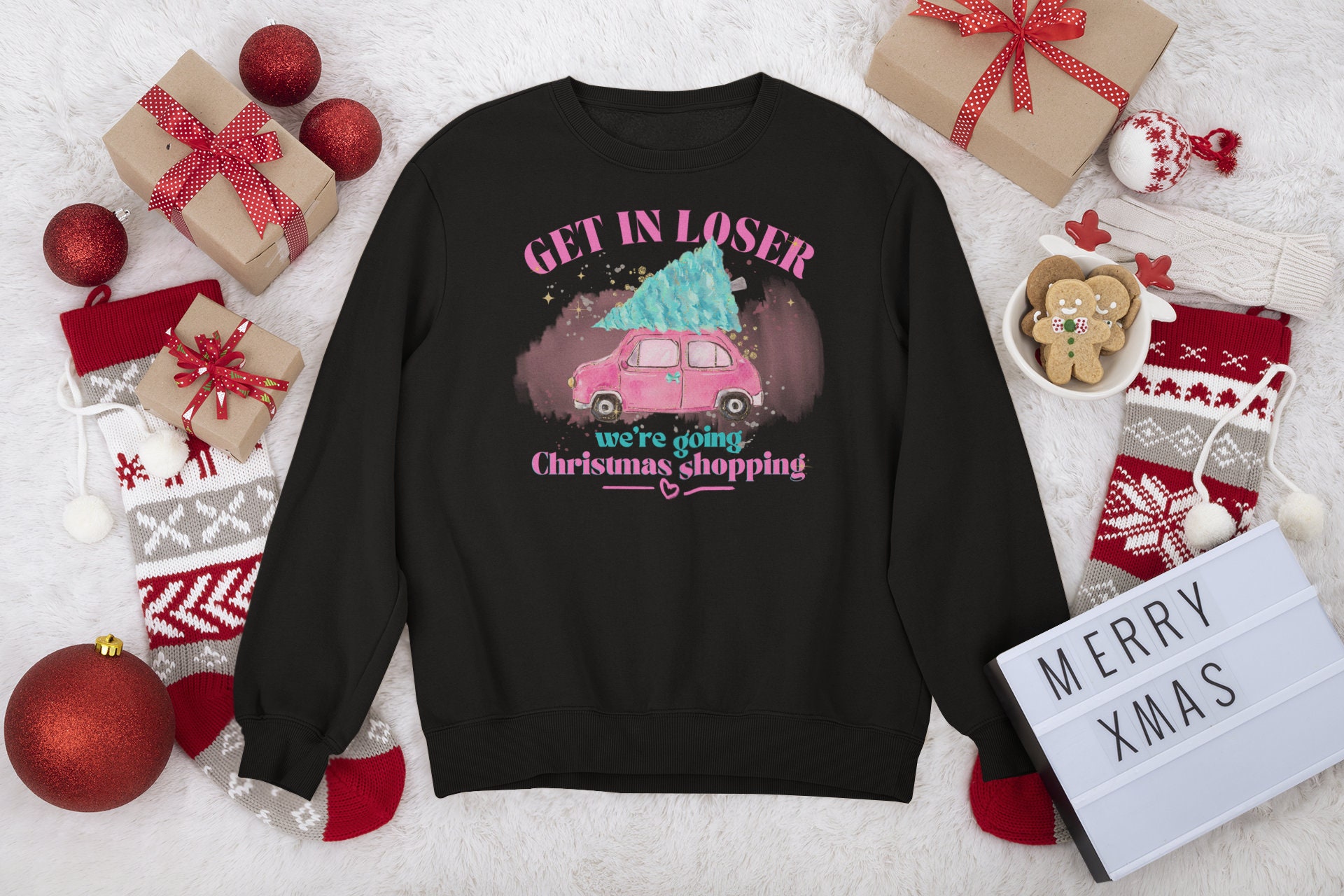 Get in Losers Sweatshirt, Christmas Mean Girls Sweatshirt sold by  Boondoggle Tidy, SKU 38723208