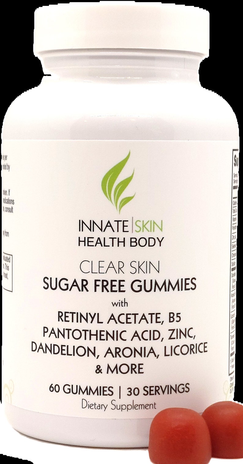 Clear Skin Acne & Complexion Gummy, Vitamins A, Zinc, B5 Pantothenic