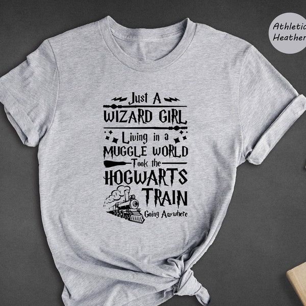 Official Just A Wizard Girl Living In A Muggle World Took The Hogwarts Train Going Anywhere Shirt 1 - Foto 8