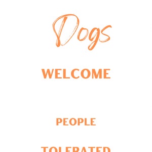 Dogs Welcome People Tolerated, Funny Farmhouse Wall Sign, Hanging Wall Sign, Funny Front Door Decor, Dog Owner Sign, Housewarming Gift