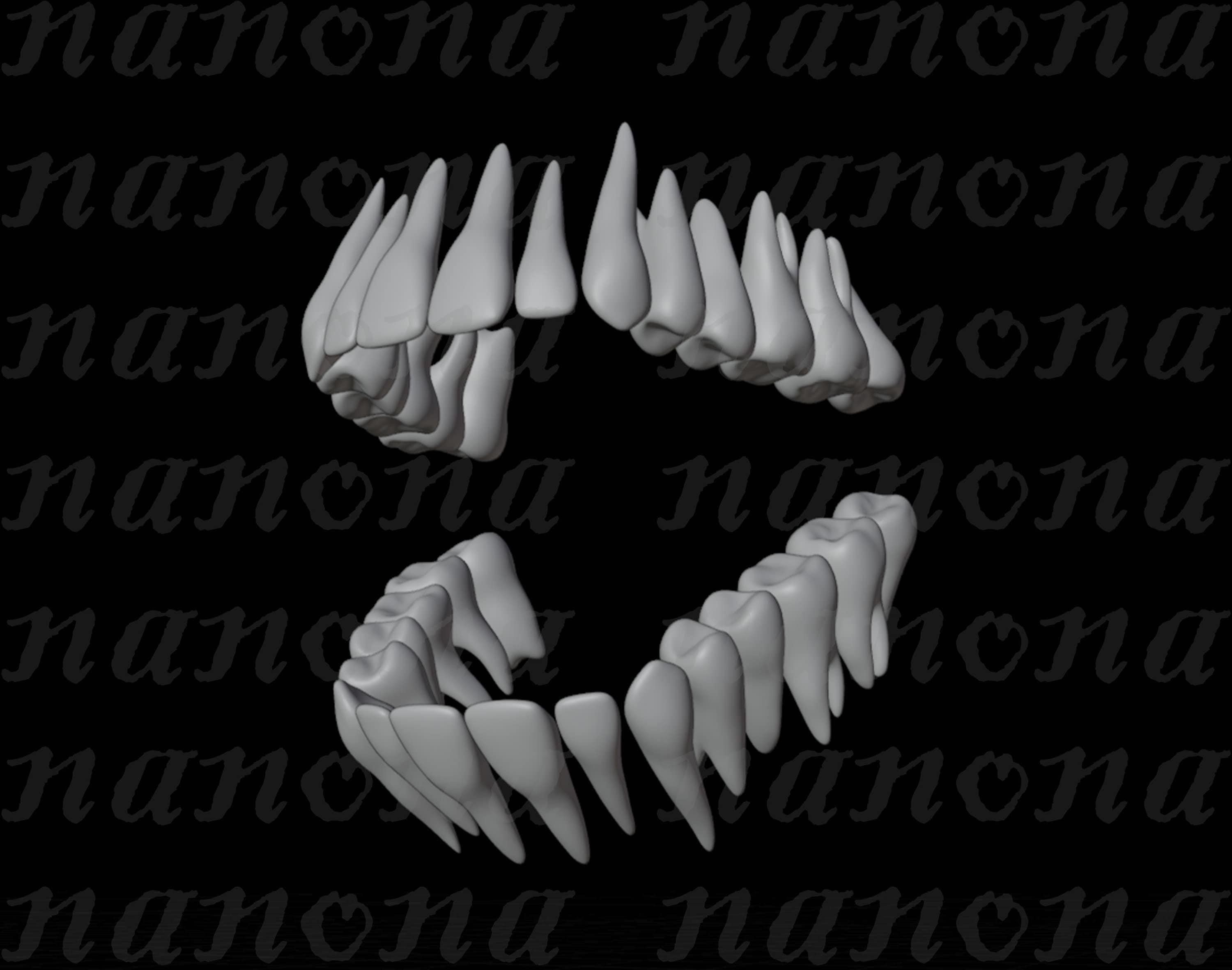 3D Printing Teeth Model, Humanteeth STL File, 3D Prints, Jewellery