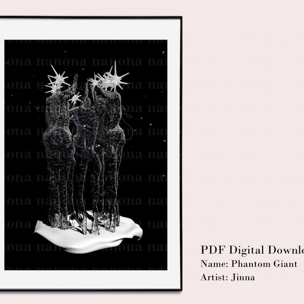 Fantasy Phantom Giants Forest 3d rendering Illustration | Printing art for Home | Wall Room Decor | gift | Post Card | PDF Digital Download