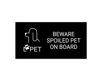 Spoiled Dog Bumper Sticker L'Pet Dog Logo Black and White
