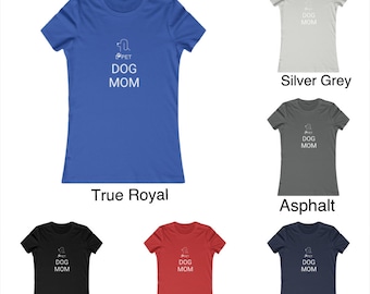 Dog Mom Womens Cotton Womens Tee shirt L'Pet Dog logo