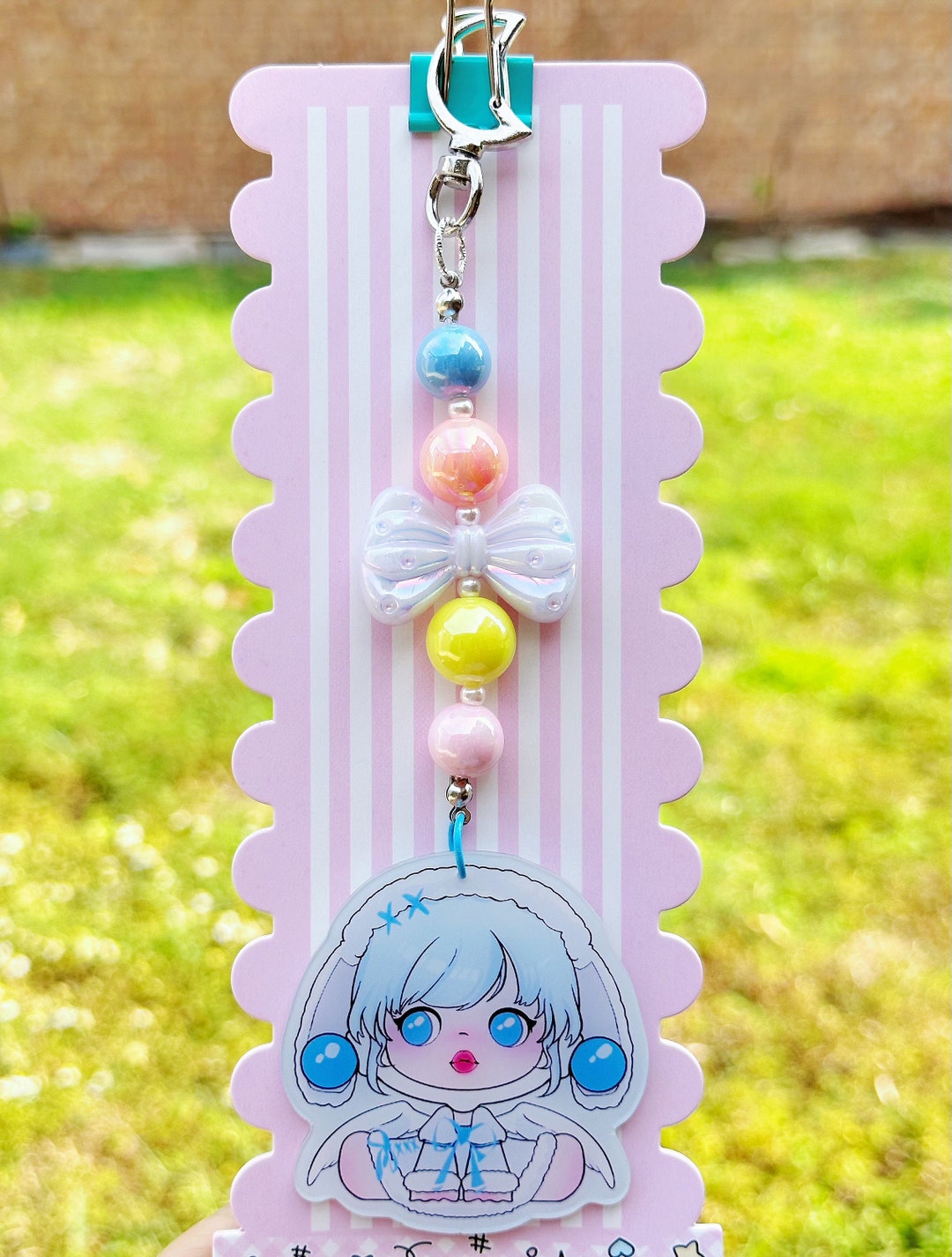 Cute Acrylic Keychain/japanese Girl Keychain/ Unique Etsy