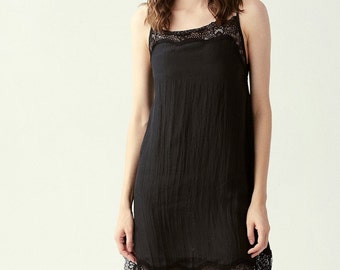 Mulberry Silk Lace Slip: Habutai Silk Chemise, Dreams of Hue. Black silk lace dress, Christmas gifts.