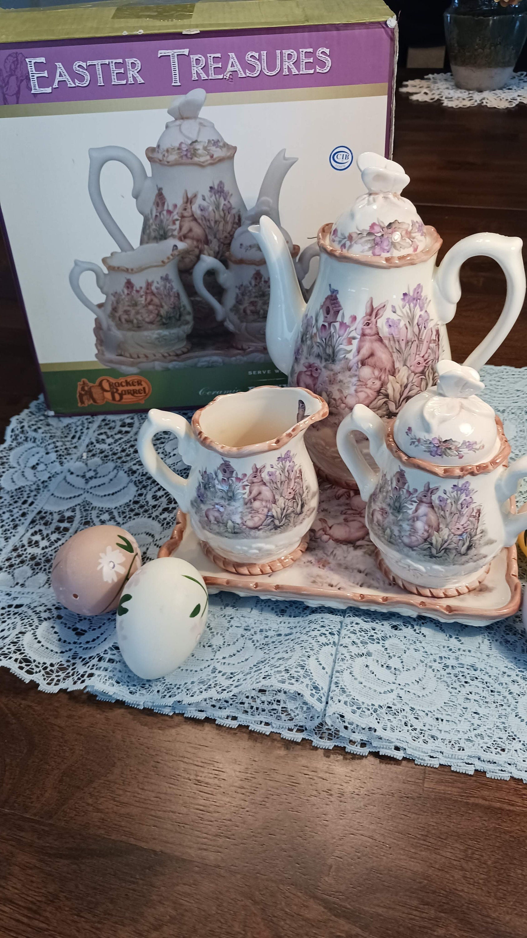 Cracker Barrel easter Treasures 6 Piece Tea Set Etsy