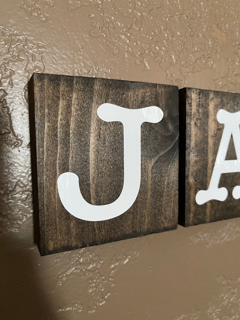 Crossword Tile Wall Art Wall Decor Family Names Scrabble Etsy