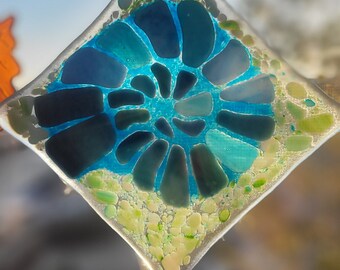 Handmade Fused Glass Nautilus – Coastal Home Decor, Nautical Gift