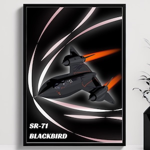 SR-71 Blackbird Poster: Aviation Wall Art, Military Plane Print
