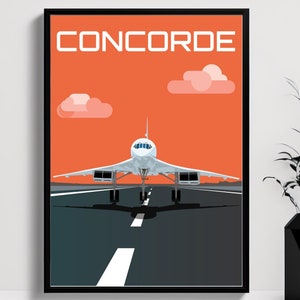 Vintage Concorde Poster: British Airways Aviation Wall Art