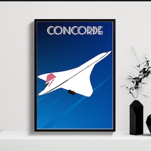 Vintage Concorde Poster: British Airways Aviation Wall Art