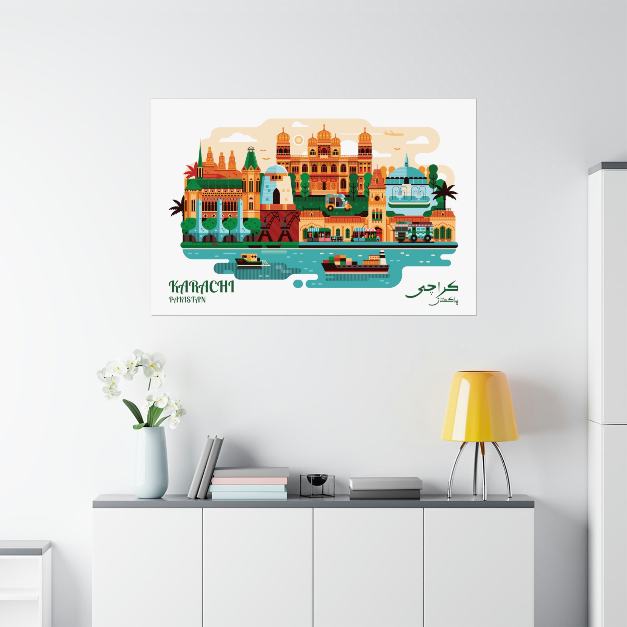 Karachi Wall Art Karachi Poster Pakistan Art Karachi Etsy