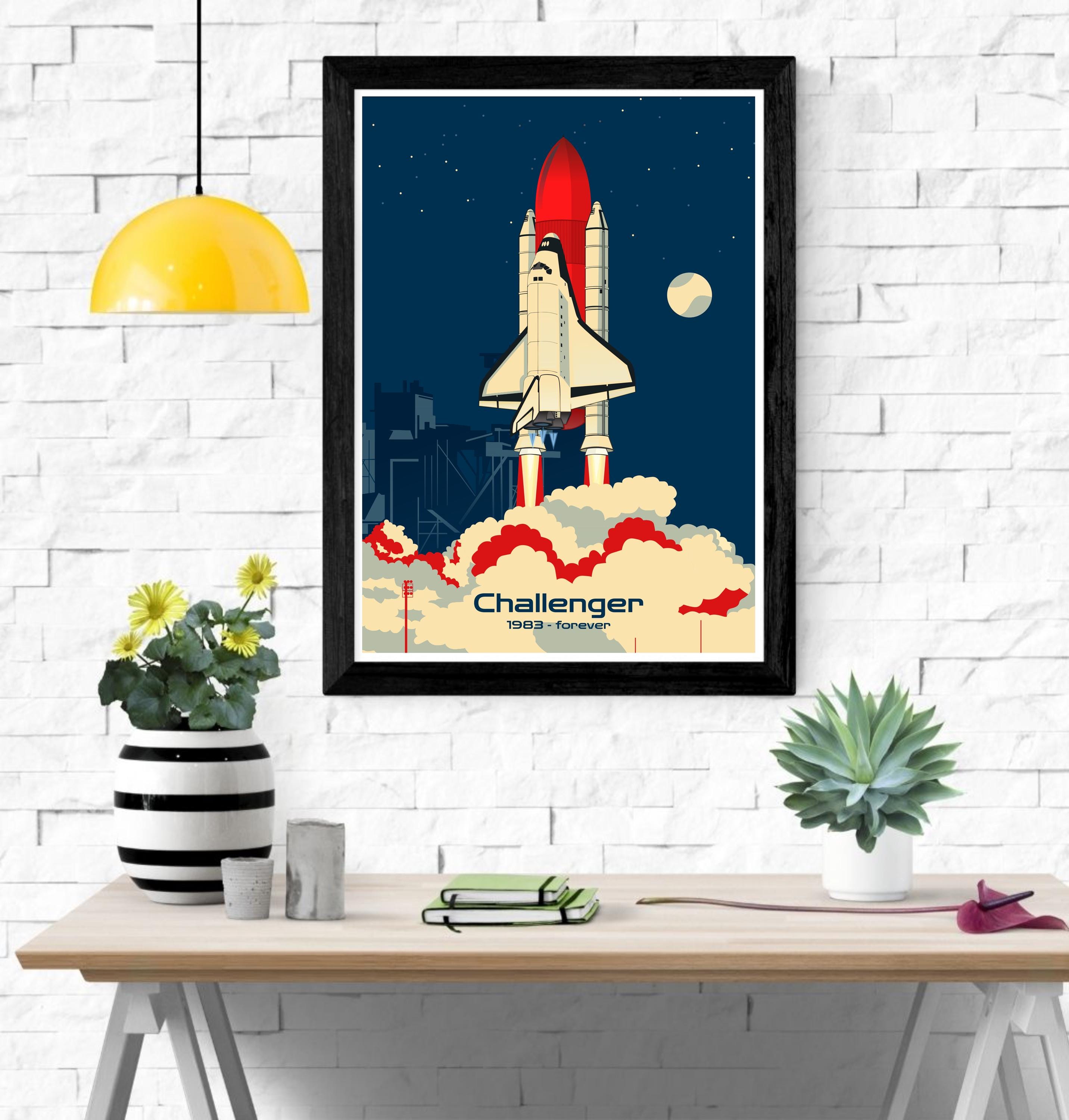 Challenger Space Shuttle Launch Poster: NASA Wall Art - Etsy