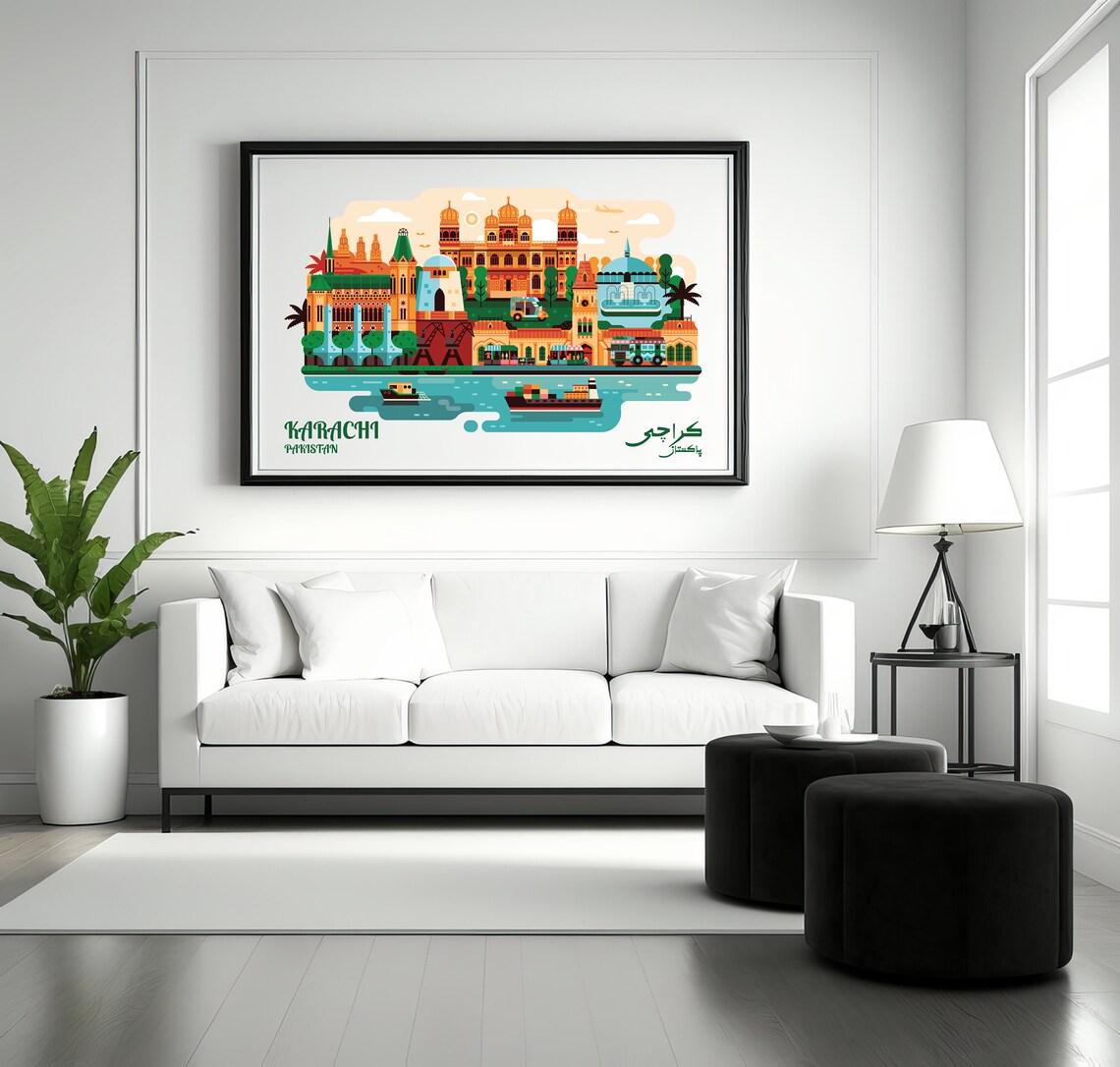 Karachi Wall Art Karachi Poster Pakistan Art Karachi Etsy