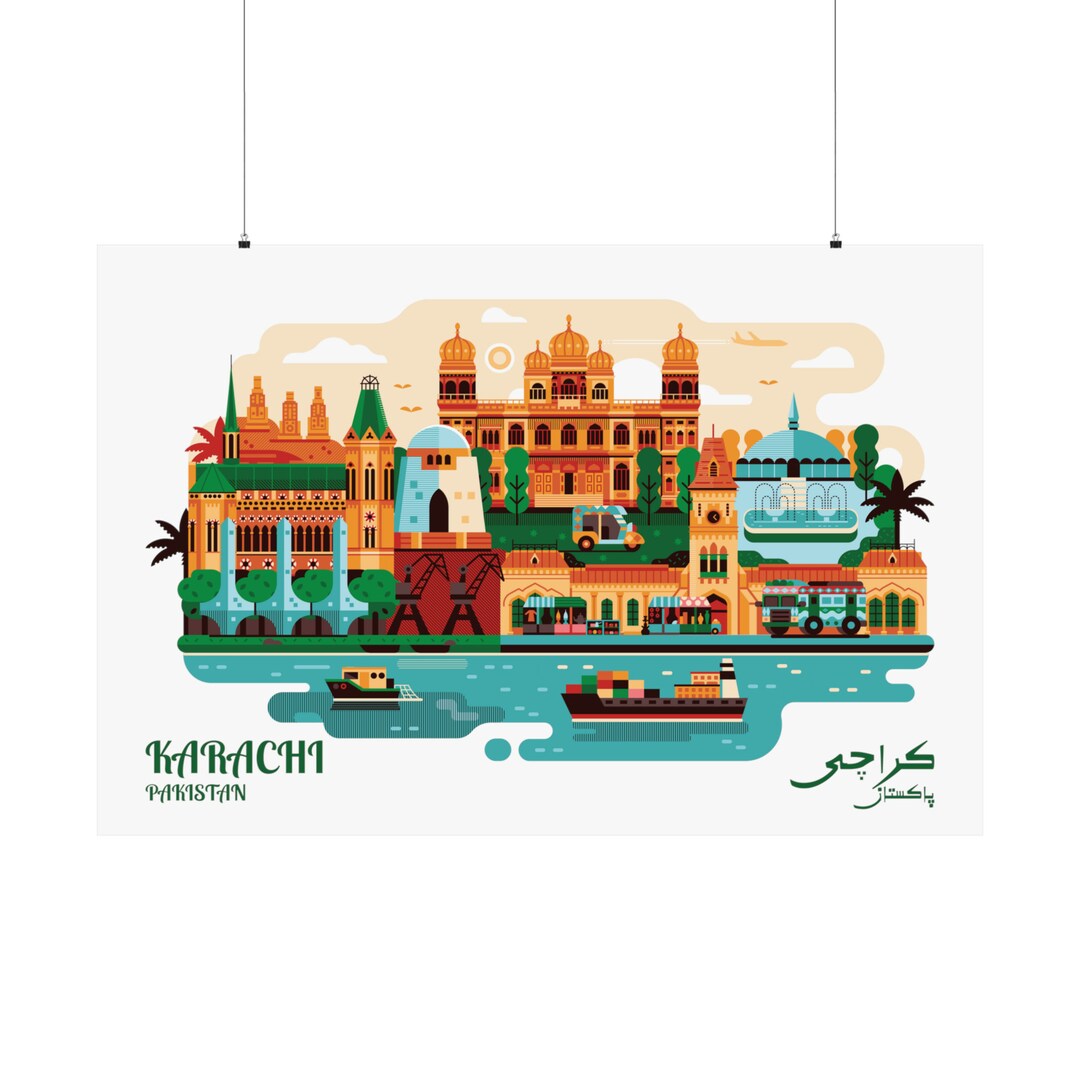 Karachi Wall Art Karachi Poster Pakistan Art Karachi Etsy