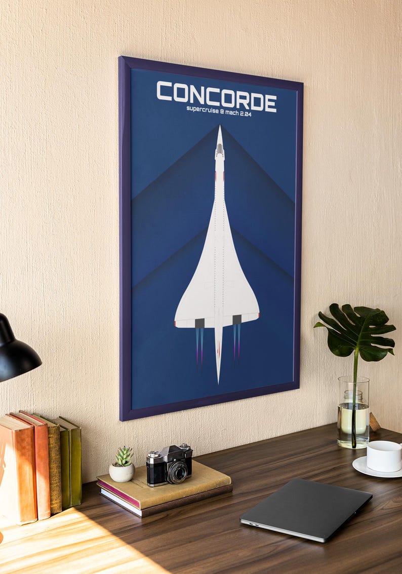 Vintage Concorde Poster: British Airways Aviation Wall Art - Etsy