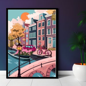 Amsterdam Druck, Holland Reisedruck, Niederlande Wandkunst, Holland Wandkunst, Niederlande Haus Geschenk, Niederlande Poster, Holland Kunstdruck
