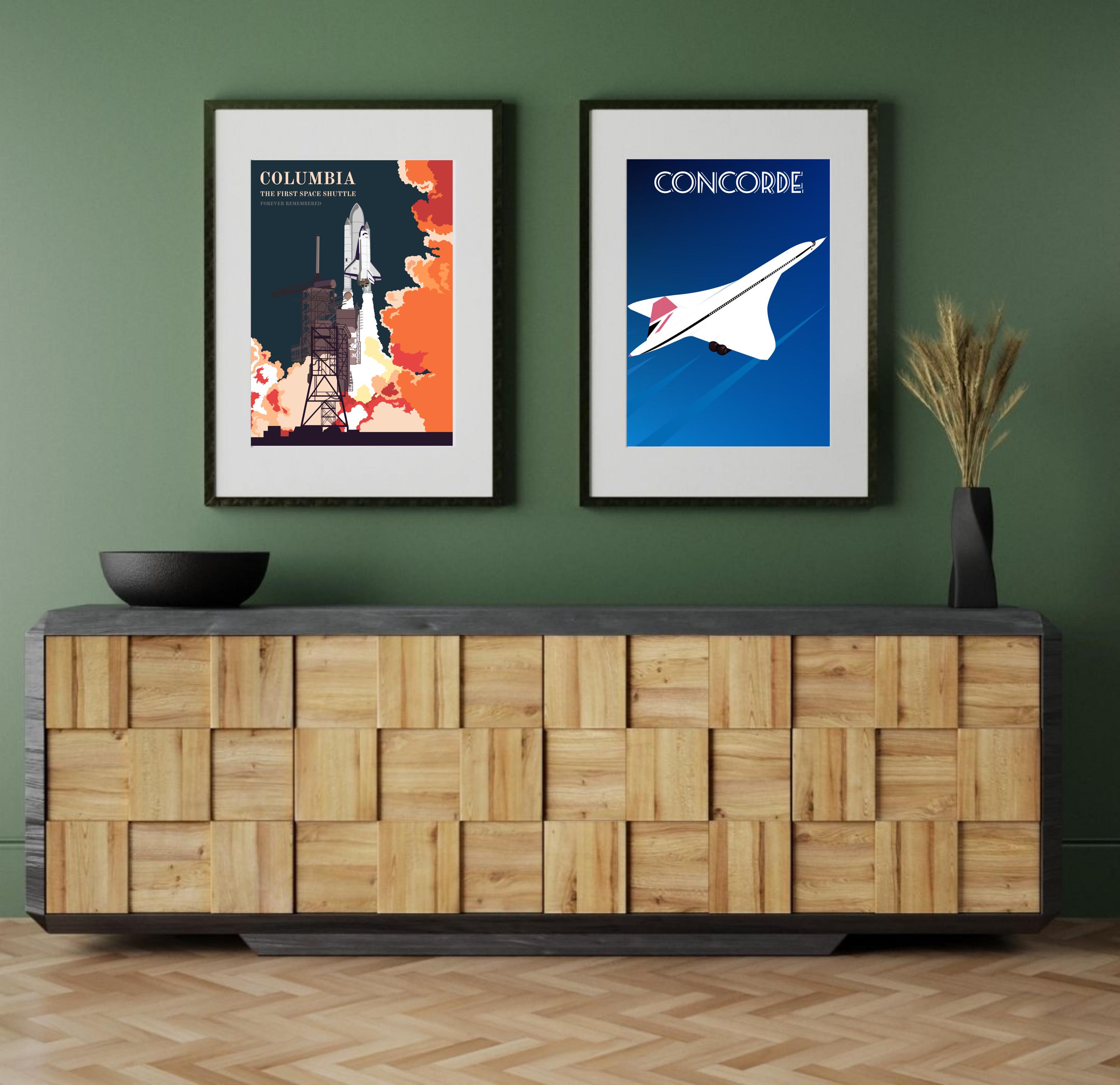 Vintage Columbia Space Shuttle Launch Poster: NASA Wall Art - Etsy