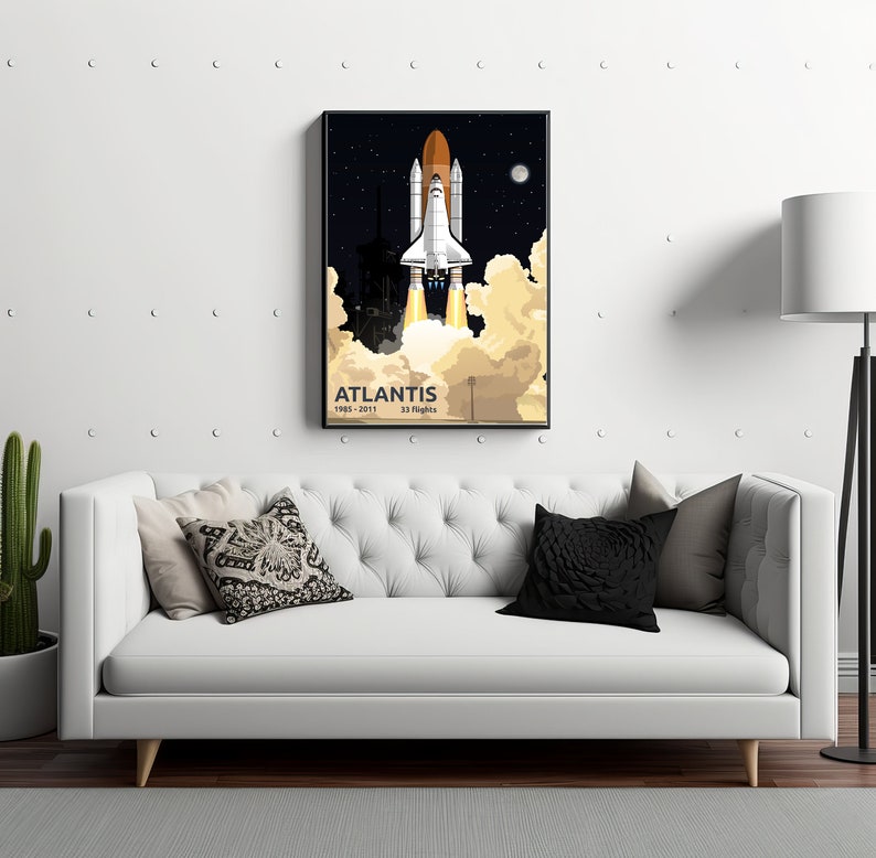 Space Shuttle Launch Poster: NASA Rocket Ship Wall Art - Etsy