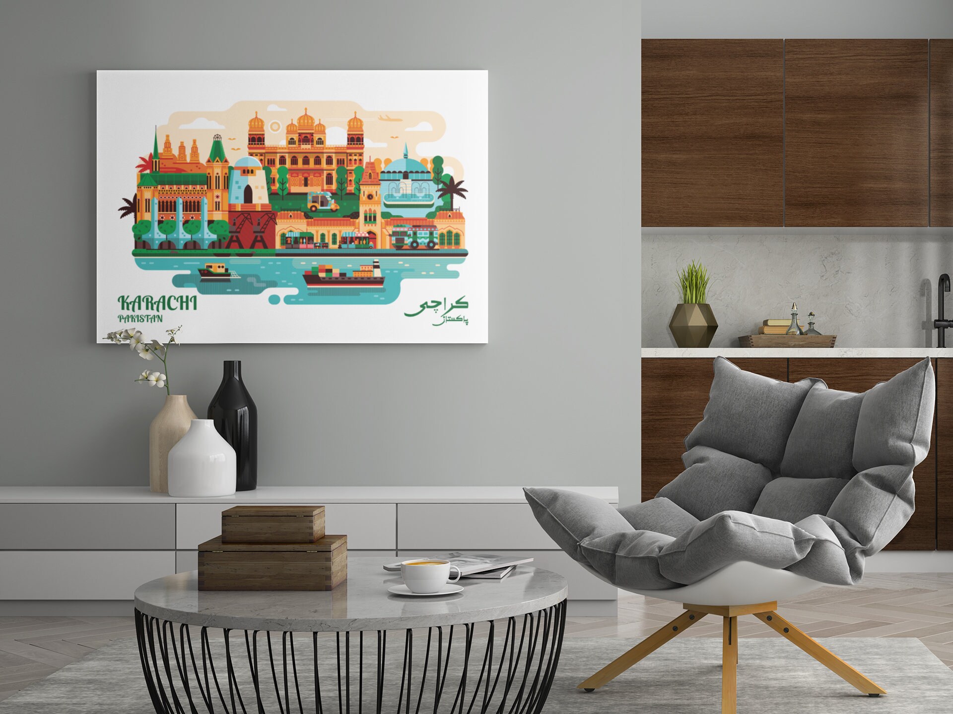 Karachi Wall Art Karachi Poster Pakistan Art Karachi Etsy