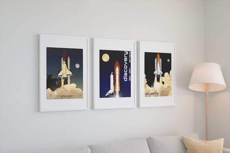 Space Shuttle Launch Poster: NASA Rocket Ship Wall Art - Etsy