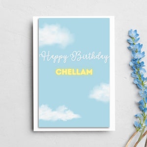 Alles Gute zum Geburtstag Chelam | Tamilische Grußkarte