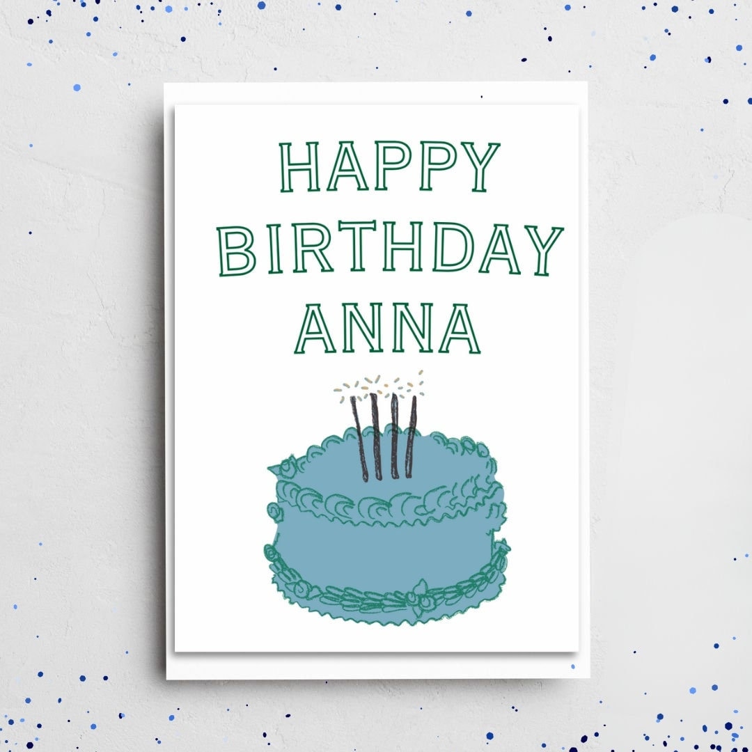 Happy Birthday Anna Tamil Greeting Card A5 - Etsy