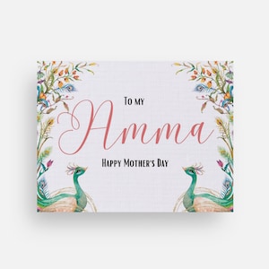 Fijne Moederdag | Fijne Amma&#39;s Day | Tamil-wenskaart