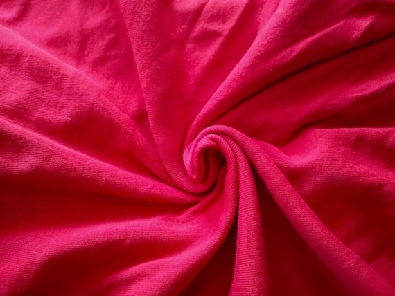 Red Cotton rib knit jersey fabric -by the yard 36 x 66 inches